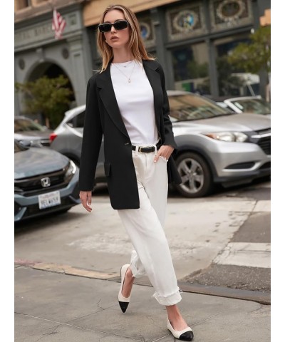 Women's Casual Long Sleeve Cardigan Button Down Open Front Knit Fall Winter Work Business Coat Black $24.90 Sweaters