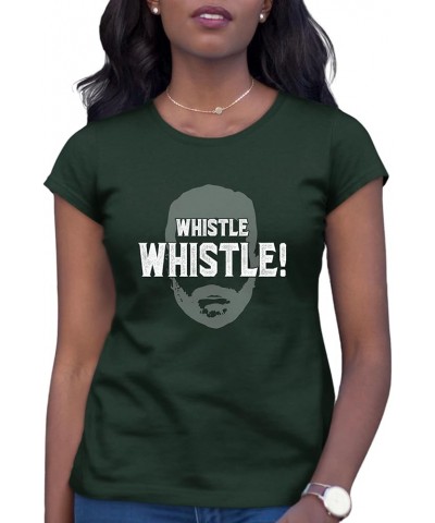 Whistle Funny Soccer Coach Mens Women Youth T-Shirt Women Forest Green $13.62 T-Shirts