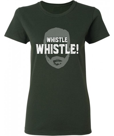 Whistle Funny Soccer Coach Mens Women Youth T-Shirt Women Forest Green $13.62 T-Shirts