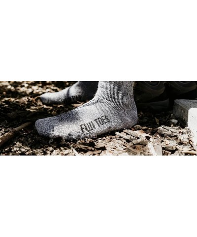 Merino Wool Ankle Hiking Socks For Men and Women - Arch Support and Cushioning - 6 Pairs Grey $13.18 Socks