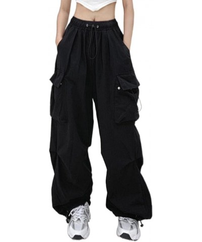 Cargo Pants Women Baggy, Parachute Pants for Women Trendy, Wide Leg Y2K Pants, Streetwear Women with Multi Pockets 1a-black $...