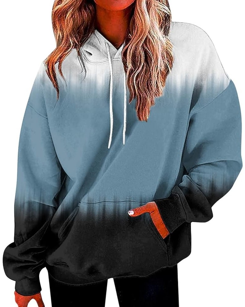 Women's Tie Dye Color Block Long Sleeve Hoodies Pullover Drawstring Pullover Sweatshirt Tops 1-navy $13.42 Hoodies & Sweatshirts