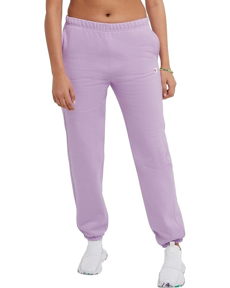 Women's Sweatpants, Reverse Weave, Fleece Joggers, Sweatpants for Women, 30 Pale Iris Purple C Logo $22.63 Activewear