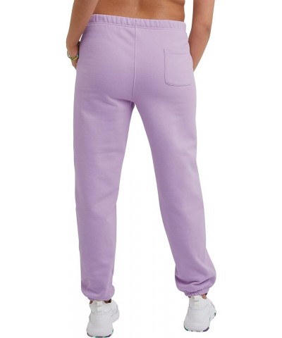 Women's Sweatpants, Reverse Weave, Fleece Joggers, Sweatpants for Women, 30 Pale Iris Purple C Logo $22.63 Activewear