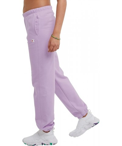 Women's Sweatpants, Reverse Weave, Fleece Joggers, Sweatpants for Women, 30 Pale Iris Purple C Logo $22.63 Activewear