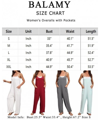 Overalls Women,Jumpsuits for Women Casual,Long Wide Leg Stretchy Loose Outfit Women Jumpers with Pockets Wine Red $11.25 Over...