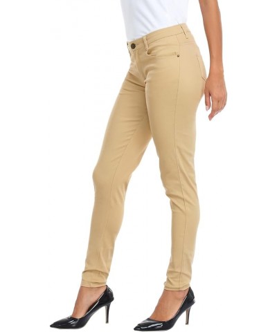 Women's Mid-Rise Stretchy Denim Slim Fit Skinny Jeans Vanilla $14.10 Jeans