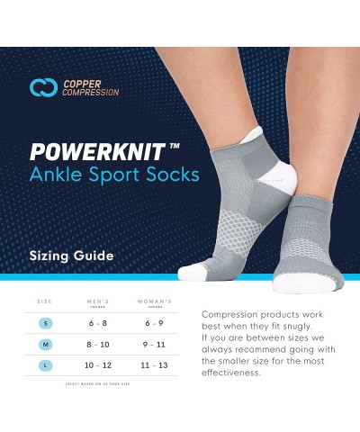 Socks for Women & Men | Powerknit Compression Socks For Running, Cycling & Pain Relief 3 Pairs - Large Multicolor $16.31 Acti...