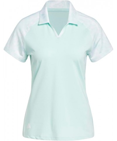 Womens Printed Polo Shirt Semi Flash Aqua $21.66 Shirts