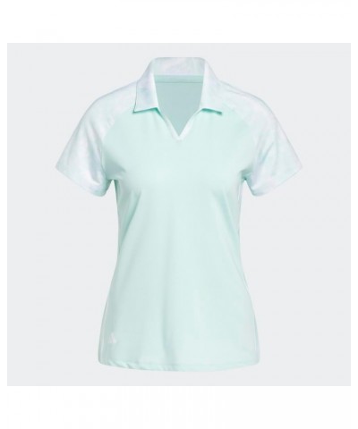 Womens Printed Polo Shirt Semi Flash Aqua $21.66 Shirts