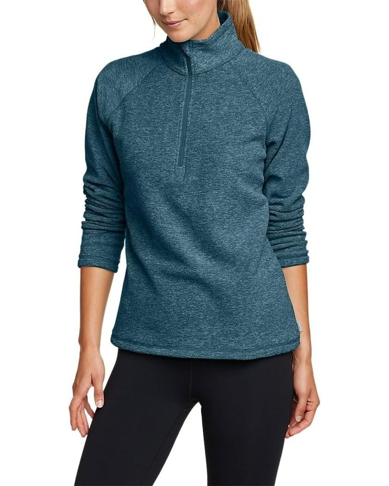 Women's Fast Fleece Raglan-Sleeve 1/4-Zip - Solid Peacock $21.50 Jackets