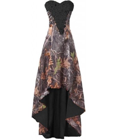 Camo and Lace High Low Wedding Dresses Evening Prom Reception Gowns Camo and Black $36.64 Dresses