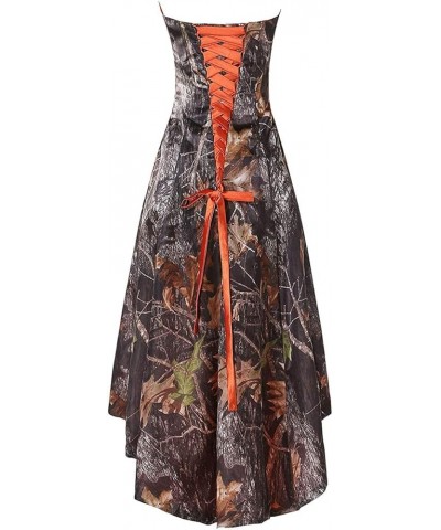 Camo and Lace High Low Wedding Dresses Evening Prom Reception Gowns Camo and Black $36.64 Dresses