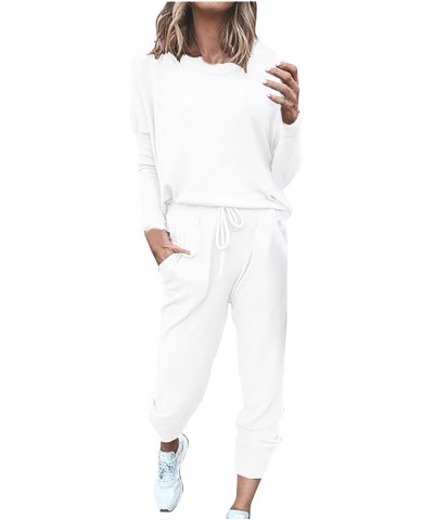 2 Piece Sweatsuits for Women Fall Clothes Leisure Long Sleeve Tops Sweatpants Lounge Travel Outfits Jogger Sets Track Suits A...