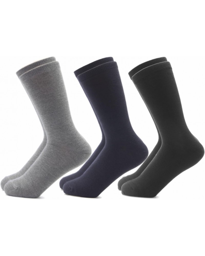 Essential Women 3 Pairs Classic Crew Socks - Black, Gray, and Navy 1 Pair/color $8.67 Socks