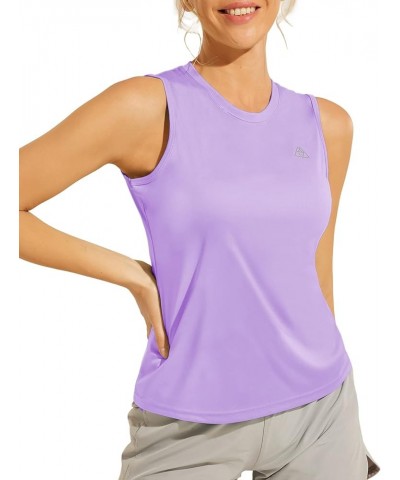 Women's Athletic Tanks Tops-Dry Fit Sleeveless UPF 50+ Sun Protection Muscle Shirts for Workout Running Hiking Purple $10.99 ...