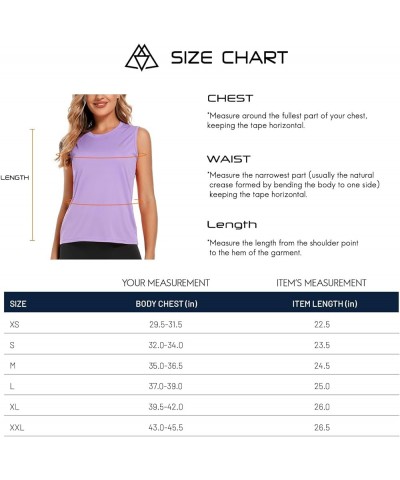 Women's Athletic Tanks Tops-Dry Fit Sleeveless UPF 50+ Sun Protection Muscle Shirts for Workout Running Hiking Purple $10.99 ...