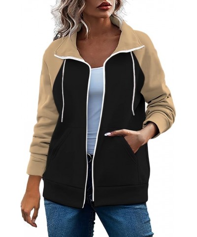 Hoodies for Women Zip-Up Jacket Long Sleeve Oversized Stretch Y2K Hooded Sweatshirt with Pocket Coats Outwear Tops 313-adutee...