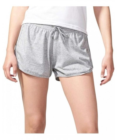 Women's Dolphin Hem Shorts BK7943 Medium Grey Heather $10.26 Activewear