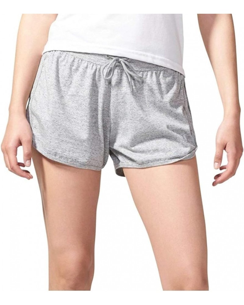 Women's Dolphin Hem Shorts BK7943 Medium Grey Heather $10.26 Activewear