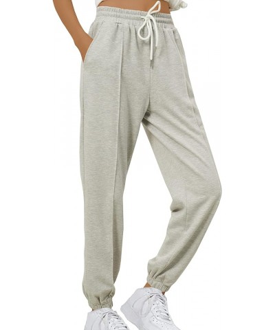 Women Color Block Y2k Baggy Sweatpants Elastic High Waist Joggers Pants with Pockets Gray $13.00 Activewear