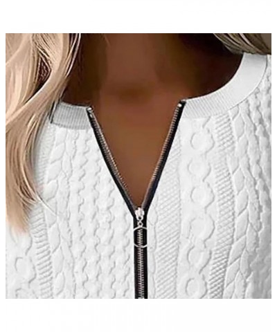 Pullover Sweatshirt for Womens,Womens Oversized Half Zip Pullover Long Sleeve Sweatshirt Quarter Zip Trendy Hoodie A-white $1...