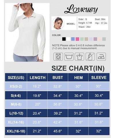 Womens UPF 50+ UV Sun Shirts Long Sleeve Workout Polo Shirt Outdoor Tops Quick Dry Lightweight for Golf Tennis White $16.80 S...