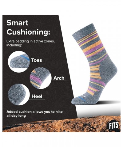 Medium Hiker, Merino Wool, Cushion, Moisture-Wicking, Breathable, Odor Resistant, Mens and Womens Hiking Socks Coal $11.52 Socks