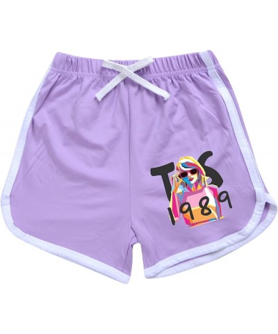 Girls Shorts Set Shirts for Women Unisex Crewneck T-shirts Cute Y2K Tops Teen Girls/Boys Short Tees+Long Pants 5-purple $8.83...