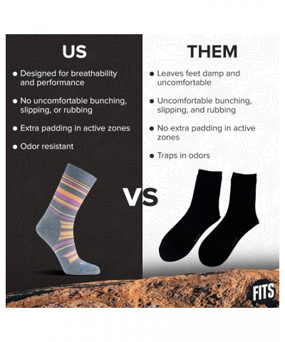 Medium Hiker, Merino Wool, Cushion, Moisture-Wicking, Breathable, Odor Resistant, Mens and Womens Hiking Socks Coal $11.52 Socks