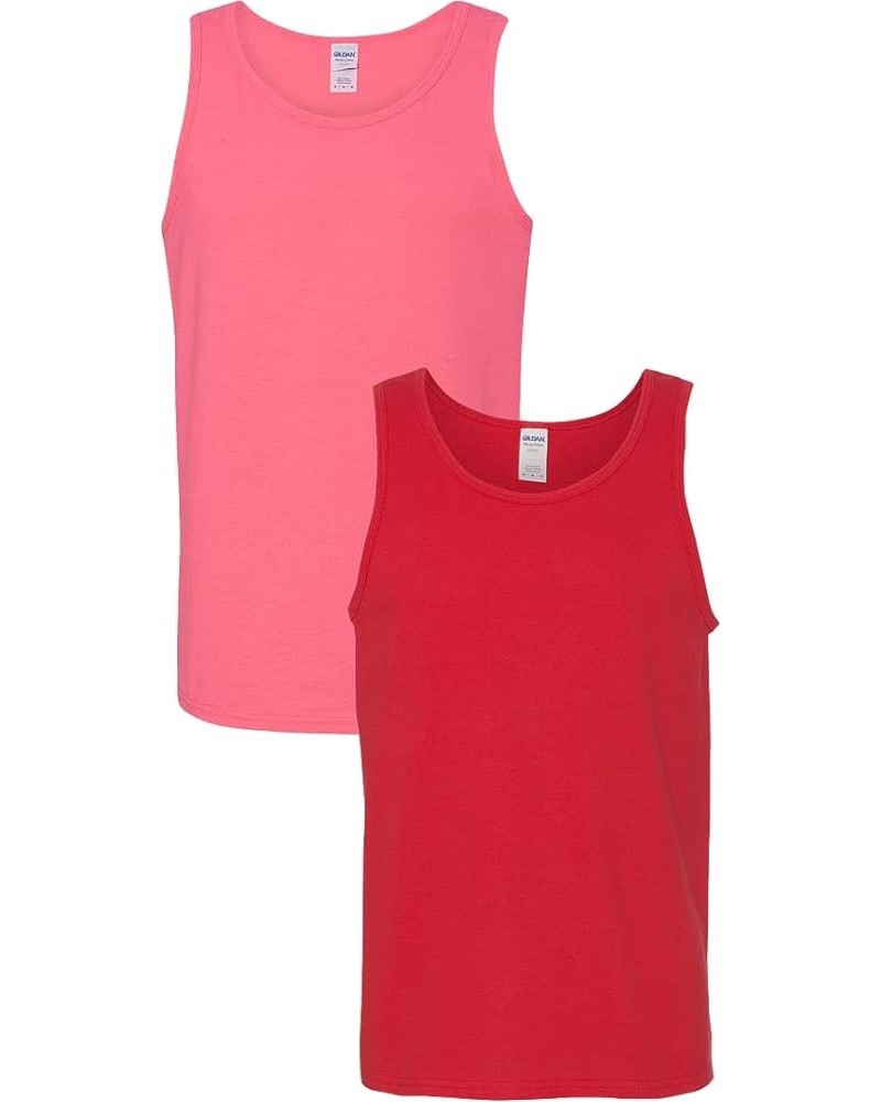 5200 - Heavy Cotton Tank Top Safety Pink/Red $8.93 Shirts