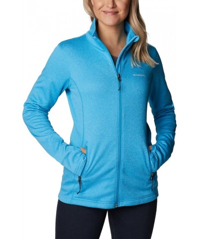 Women's Park View Grid Fleece Full Zip Blue Chill Heather $23.76 Jackets