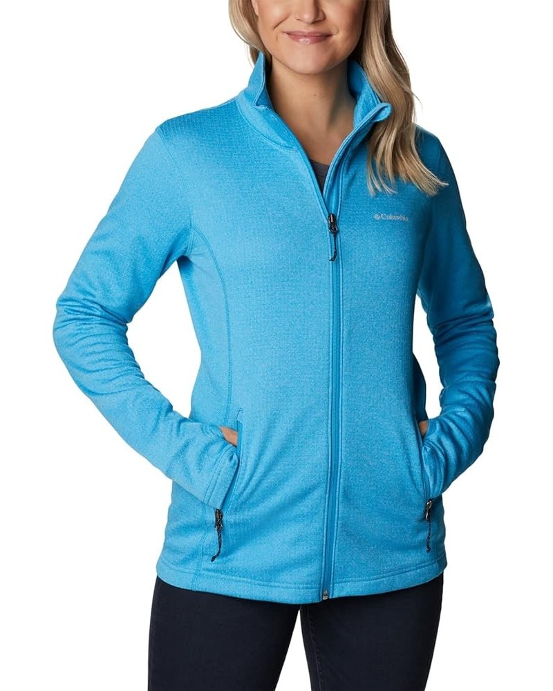 Women's Park View Grid Fleece Full Zip Blue Chill Heather $23.76 Jackets