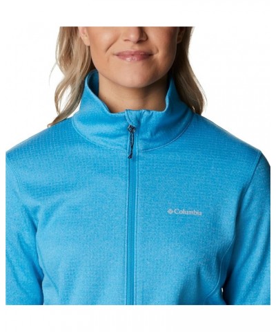 Women's Park View Grid Fleece Full Zip Blue Chill Heather $23.76 Jackets