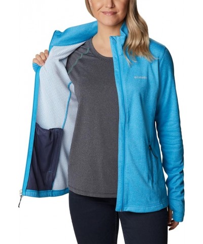 Women's Park View Grid Fleece Full Zip Blue Chill Heather $23.76 Jackets