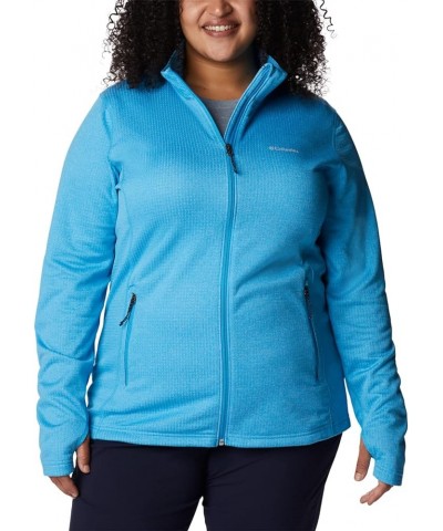 Women's Park View Grid Fleece Full Zip Blue Chill Heather $23.76 Jackets