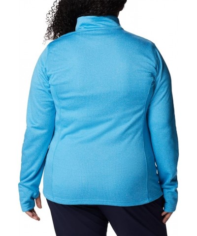 Women's Park View Grid Fleece Full Zip Blue Chill Heather $23.76 Jackets