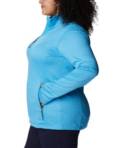 Women's Park View Grid Fleece Full Zip Blue Chill Heather $23.76 Jackets