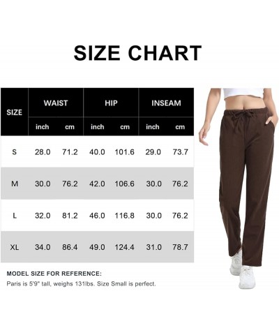 Women's Corduroy Pants Elastic Waist Drawstring Sweatpants Straight Leg Pull on Vintage Pants with Pockets Chocolate $15.40 P...