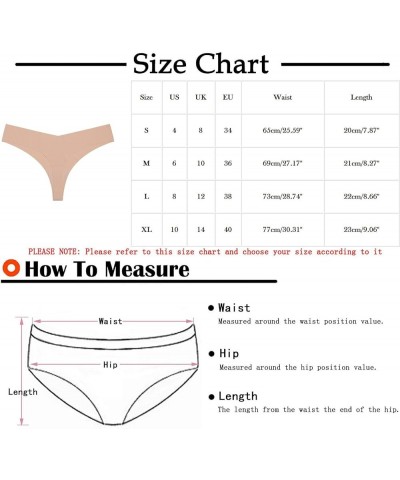 Women Seamless Cheeky Underwear Soft Invisible Bikini Panties Sexy Stretch Low Waist No Show Thong Underwear Briefs Ginger-2 ...