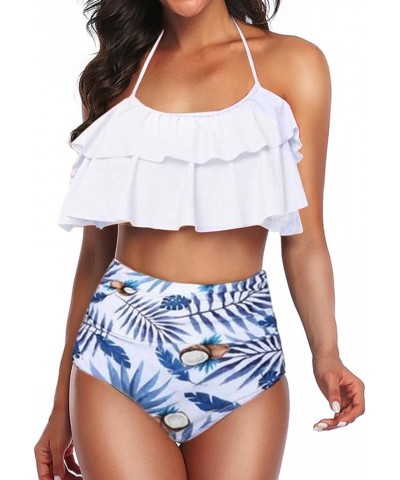 Women 2 Piece Swimsuits Men Swim Trunks Couple High Waisted Bikini Set Women Women1 $14.30 Swimsuits