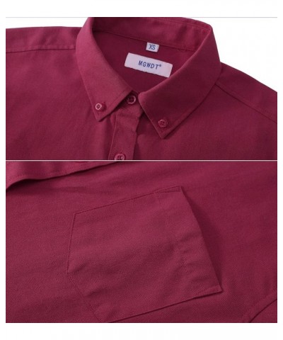 Button Down Shirt Women Long Sleeve Blouse Oxford Shirt Classic-Fit Cotton Tops Wrinkle Resistant (2XS-3XL) Wine Red 27 $16.2...