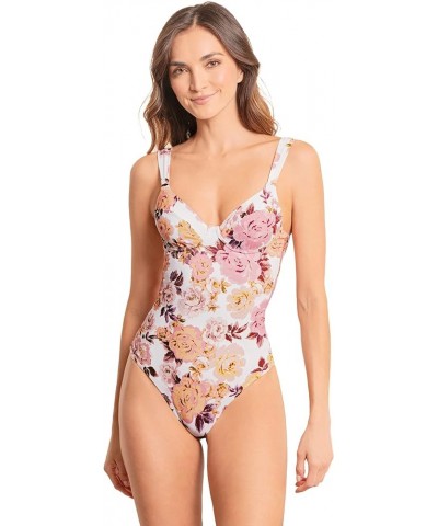 Women's Standard Signature Cut Classic One Piece White $10.02 Swimsuits