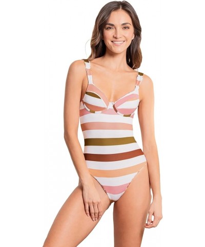 Women's Standard Signature Cut Classic One Piece White $10.02 Swimsuits