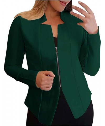 Coats for Women Casual Business Blazer Jackets Open Front Full Zip Outerwear Work Office Long Sleeve Cardigan Tops Coatsgreen...