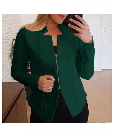 Coats for Women Casual Business Blazer Jackets Open Front Full Zip Outerwear Work Office Long Sleeve Cardigan Tops Coatsgreen...