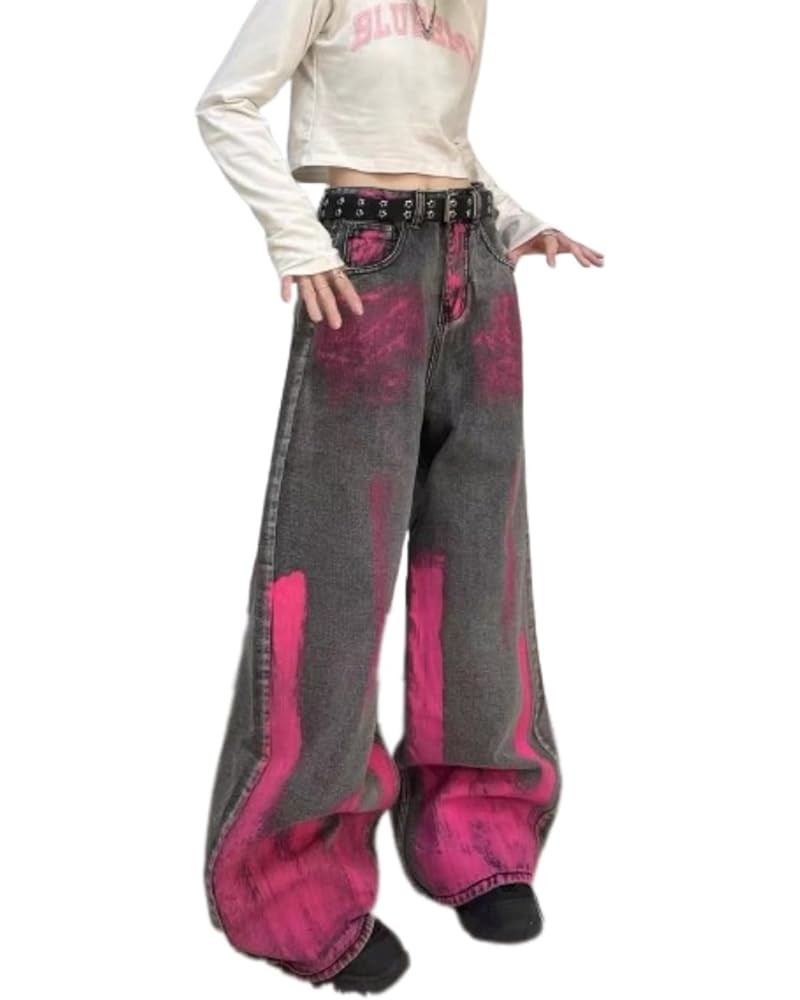 Y2k Jeans Goth Pants Grunge Pants Baggy Jeans Straight Leg Jeans Wide Leg Jeans Oversized Jeans Grey $20.24 Jeans