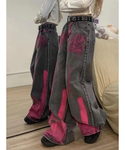 Y2k Jeans Goth Pants Grunge Pants Baggy Jeans Straight Leg Jeans Wide Leg Jeans Oversized Jeans Grey $20.24 Jeans