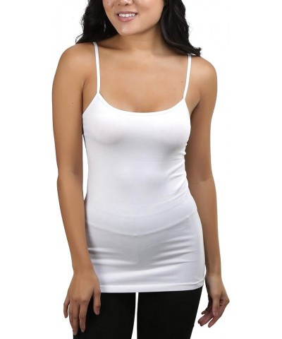 Women's Stretch Layering Scoop Neck Camisole Tanks & Camis White $10.37 Tanks