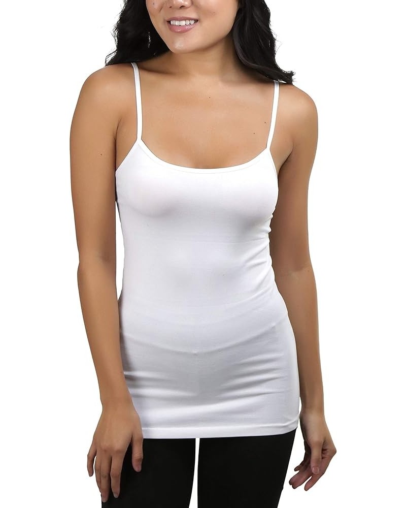 Women's Stretch Layering Scoop Neck Camisole Tanks & Camis White $10.37 Tanks